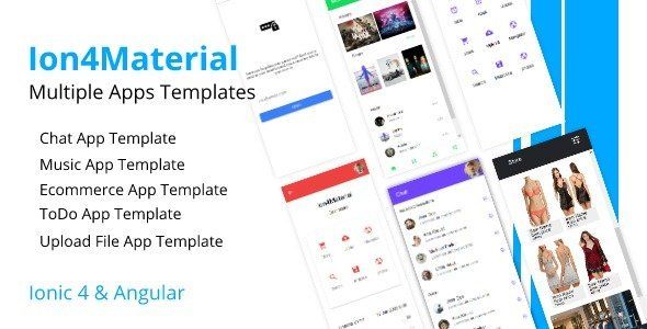 Ion4Material - Apps Templates Ionic Ecommerce Mobile App template