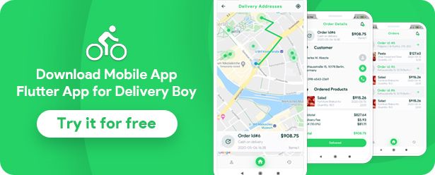 Delivery Boy for Groceries, Foods, Pharmacies, Stores Flutter App - 3