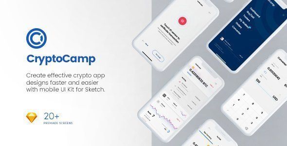 CryptoCamp Mobile UI Kit  Crypto &amp; Blockchain Design Uikit