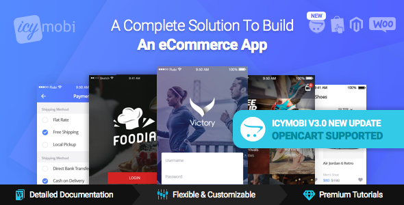 IcyMobi – All-in-one E-commerce App Solution Ionic Ecommerce Mobile App template