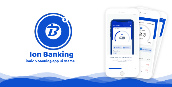 Ion Banking - ionic 5 banking app ui theme React native Finance &amp; Banking Mobile Ukit