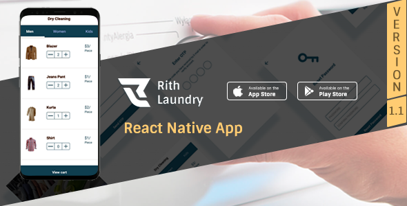 Rith Laundry React Native App React native  Mobile App template