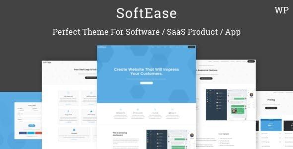 SoftEase - Multipurpose Software / SaaS Product WordPress Theme   Design App template