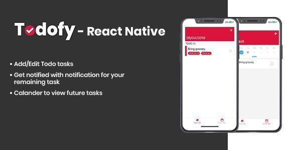Todofy React native  Mobile App template