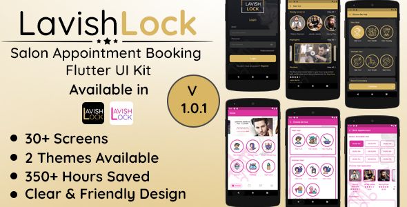 Lavish Lock Flutter App Ui Kit For Salon Appointment Booking Code