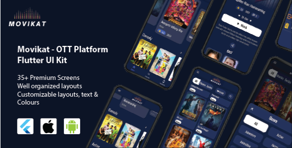 Movikat OTT Platform Flutter UI Code Market