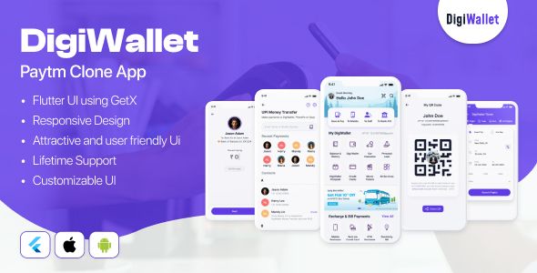 Digiwallet Paytm Clone Flutter App Ui Kit Code Market