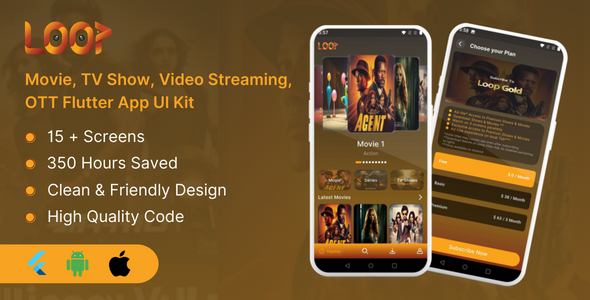 Loop Movie Tv Show Video Streaming Ott Flutter App Ui Kit Code