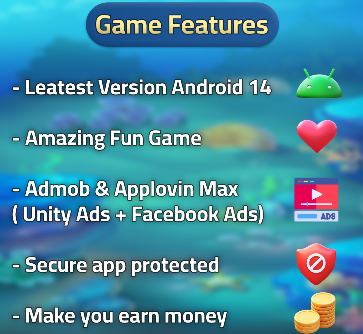 Flying Fish Game - Play to Earn Crypto with Admin Panel and Admob - 7