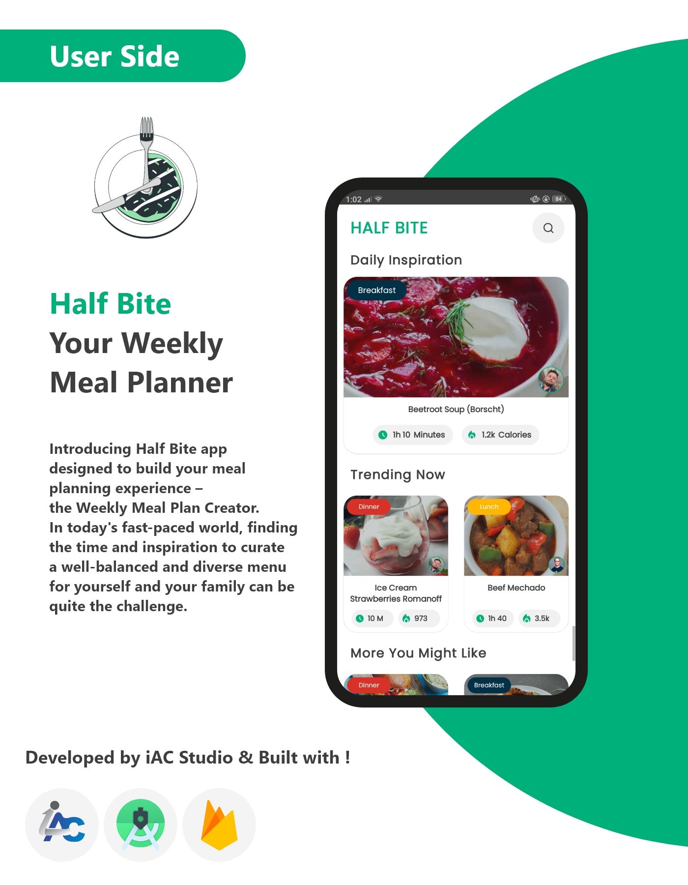 Half Bite - Weekly Meal Planner App - Android, Firebase, Ready to Publish - 4