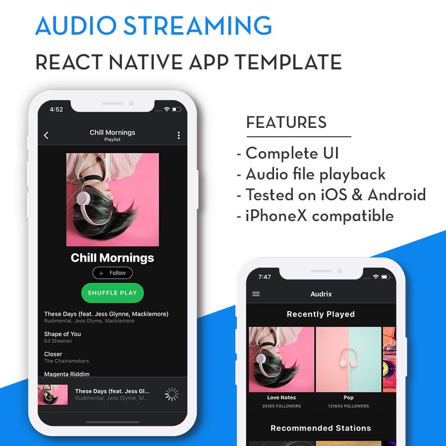 React Native Audio Streaming App Template - 1