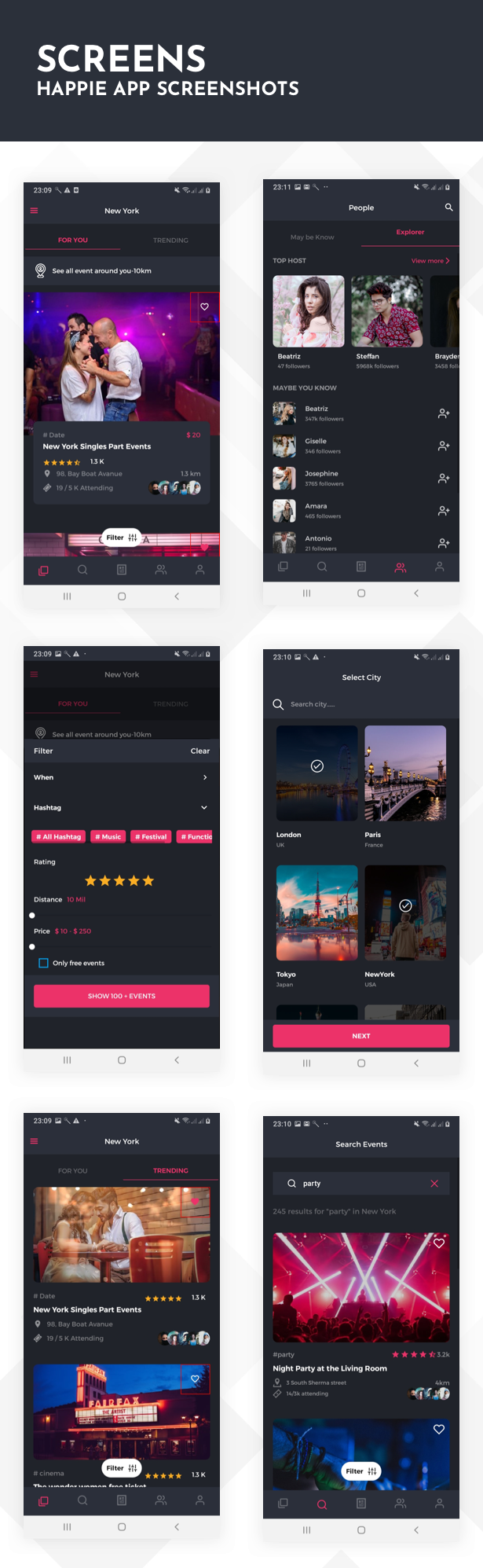 Happie App UI