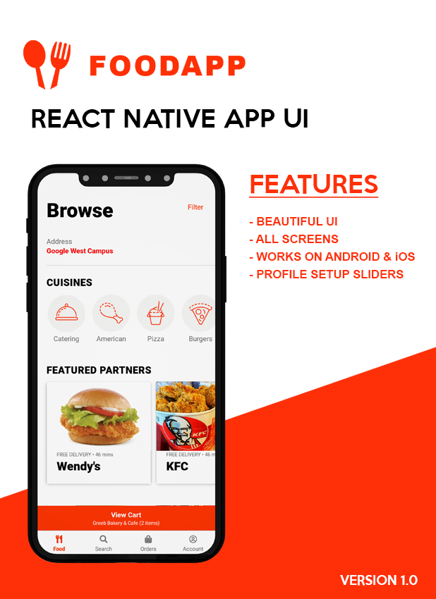 FoodApp React Native Theme - 1