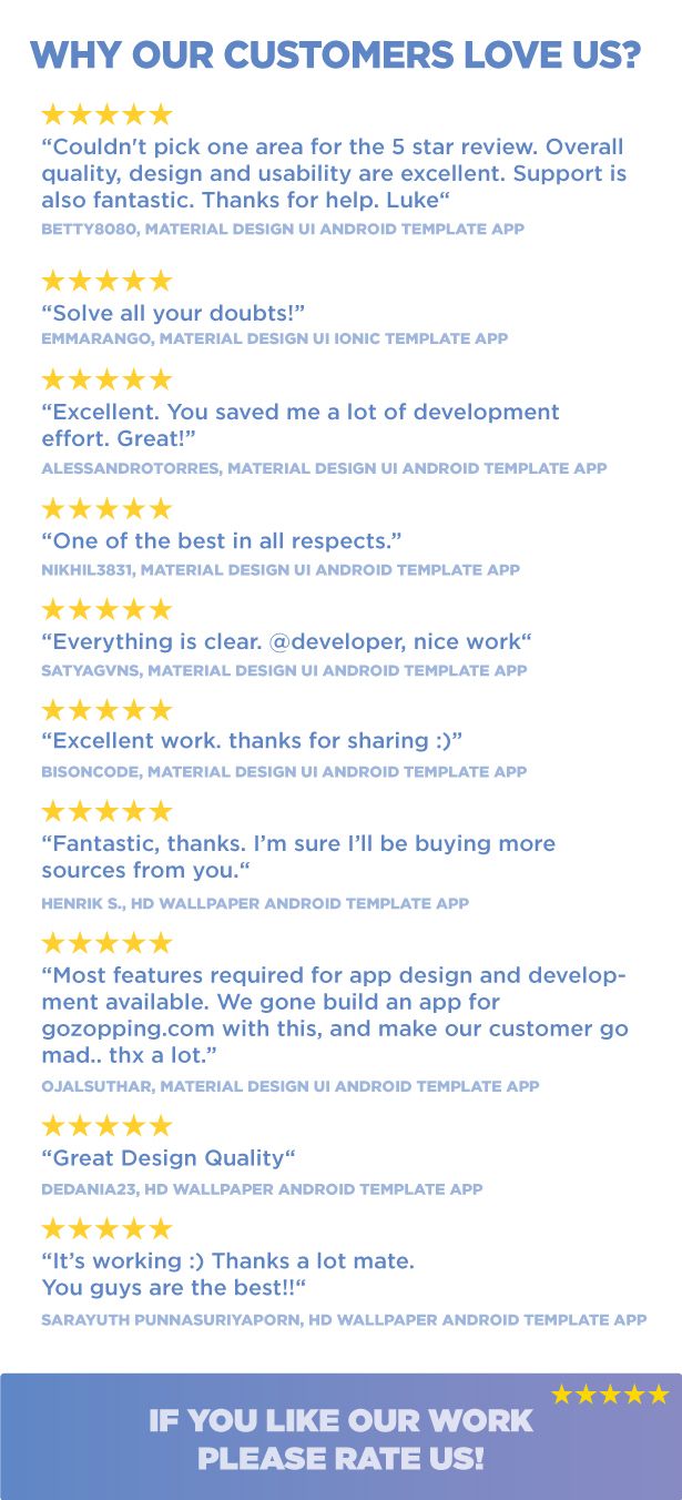 Why our customers love us - actual testimonials