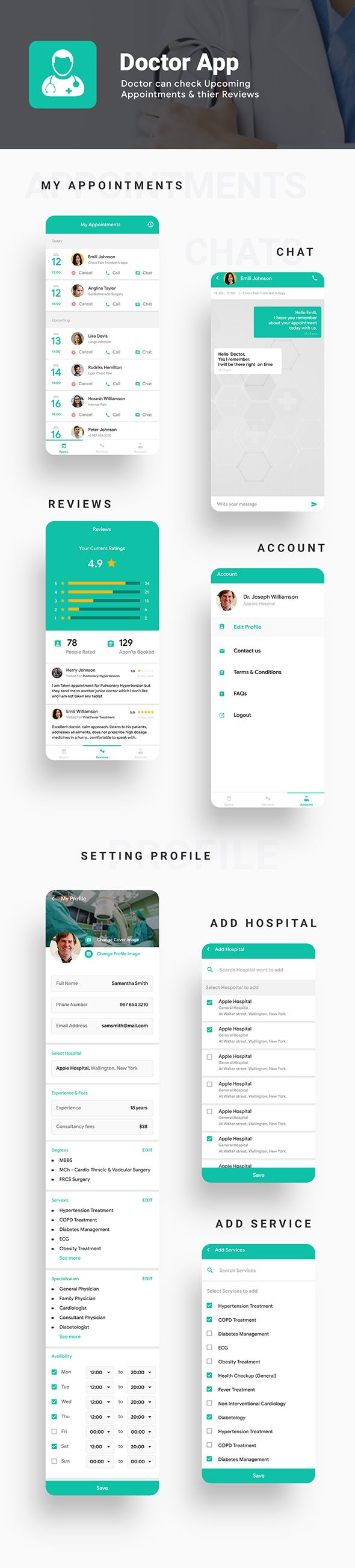 All in one Doctor Android App Template + iOS Template  (HMTL + Css) IONIC 5 | DoctoWorld - 5