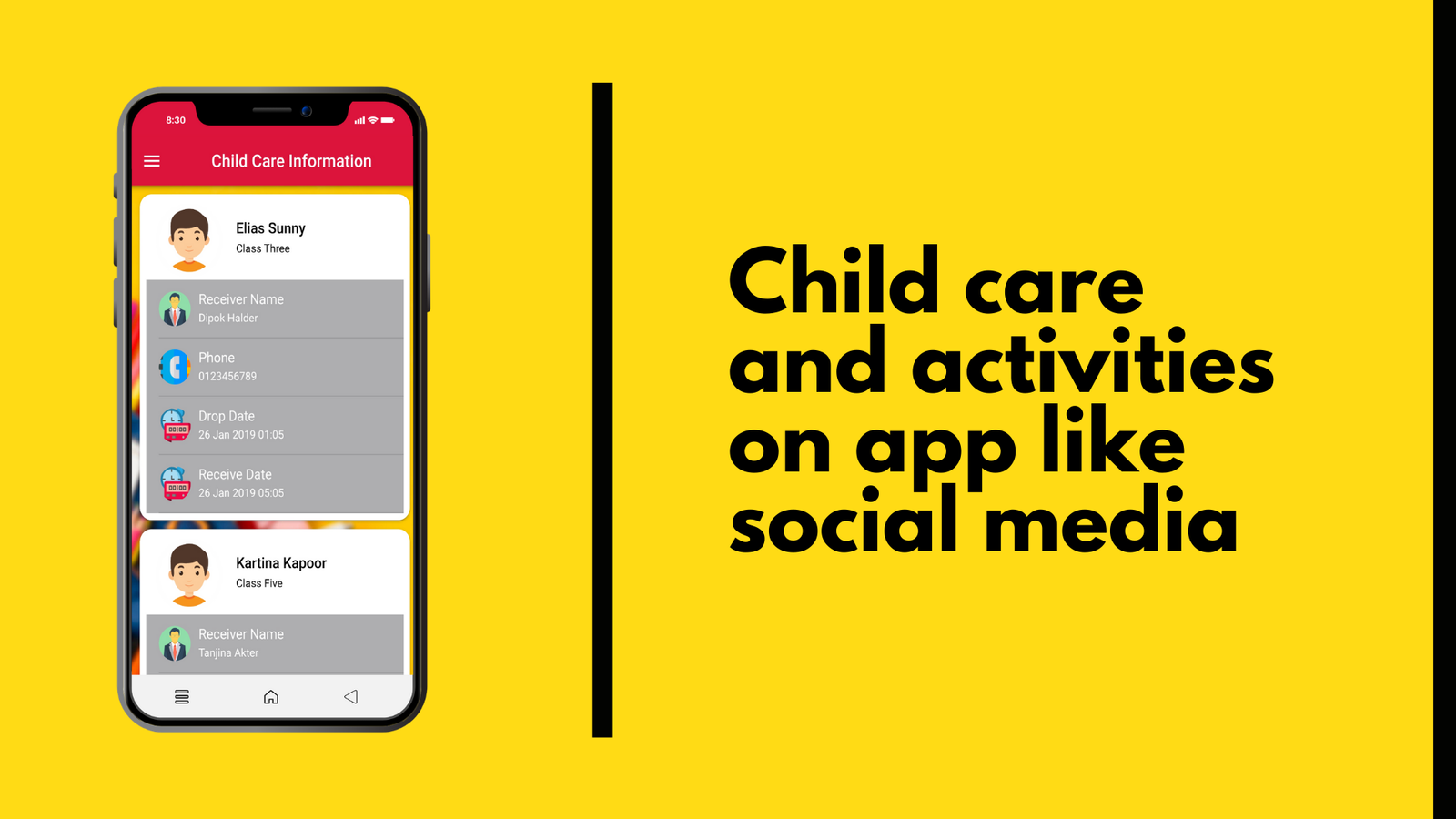 inilabs school app child care activities