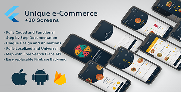 Flutter e-Commerce Solution for Android and IOS Flutter Ecommerce Mobile App template