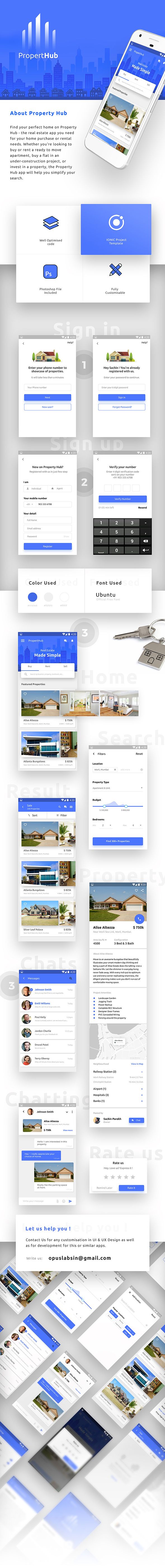 Real Estate Android App Template + Real Estate iOS App Template| PropertyHub(HTML+CSS files IONIC 3) - 2