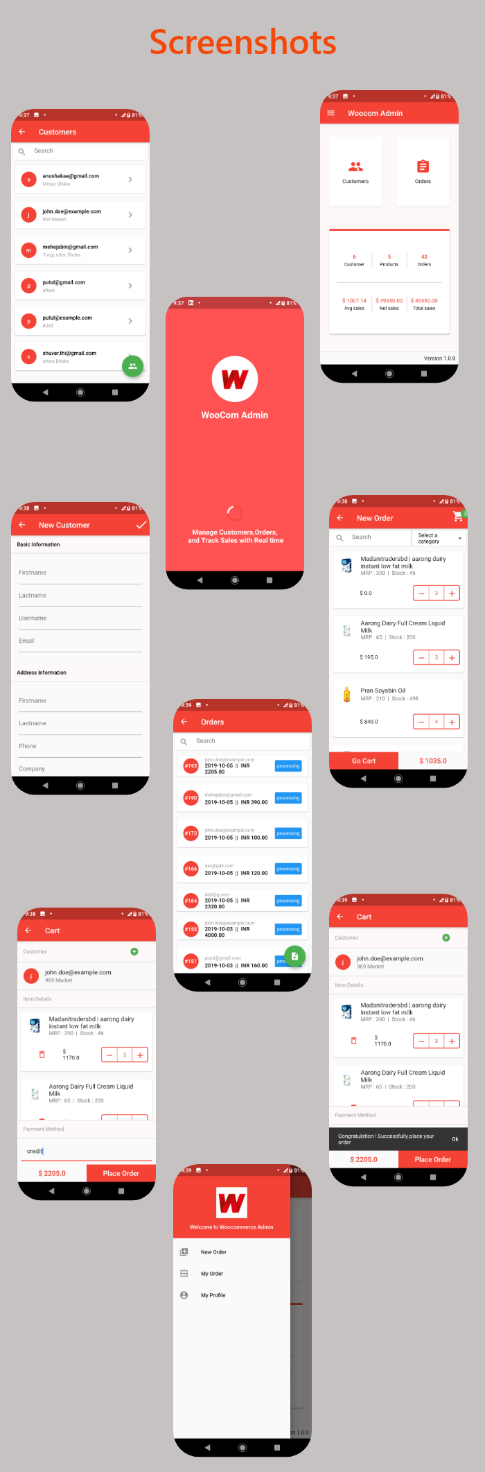 Woocom Admin - Flutter Woocommerce Admin Mobile App - 1