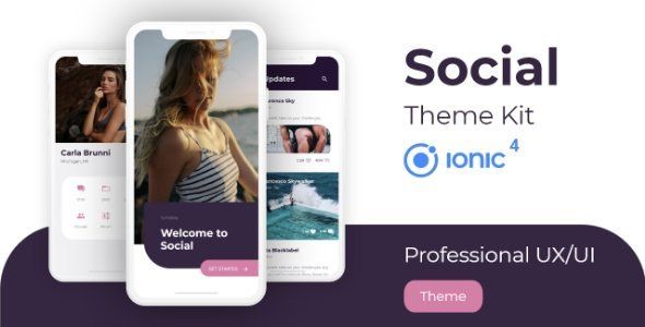 Social Theme - Professional UX/UI Kit for Ionic 4 Ionic Social &amp; Dating Mobile App template
