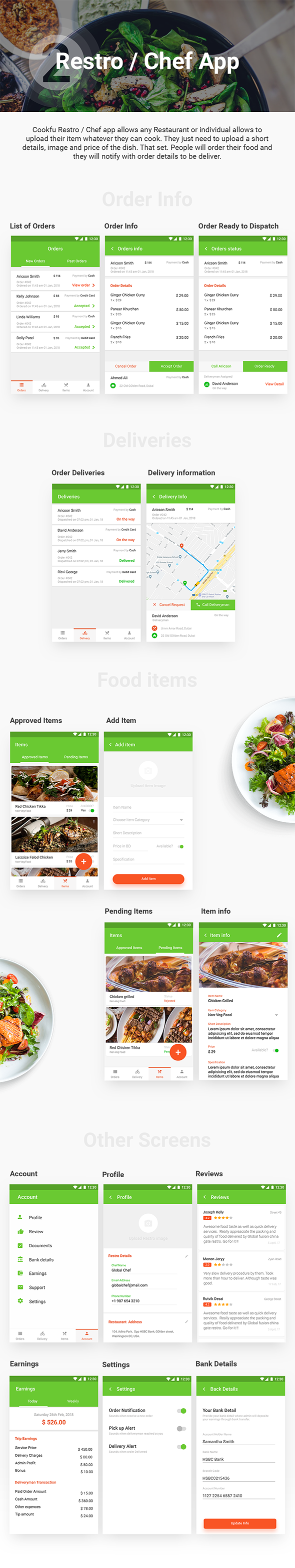 Multi Restaurant Food Delivery Android App Template + Food Delivery iOS App Template Cookfu (IONIC) - 6