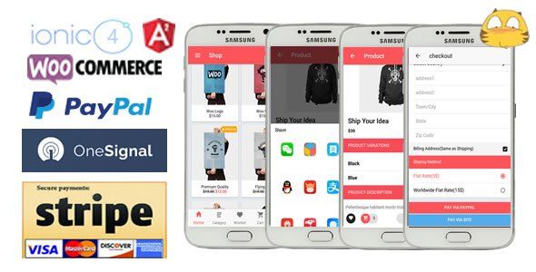 IonicWooStore-ionic 4 App for WooCommerce Flutter Ecommerce Mobile App template