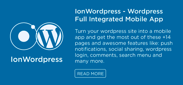 IonWordpress wordpress mobile app