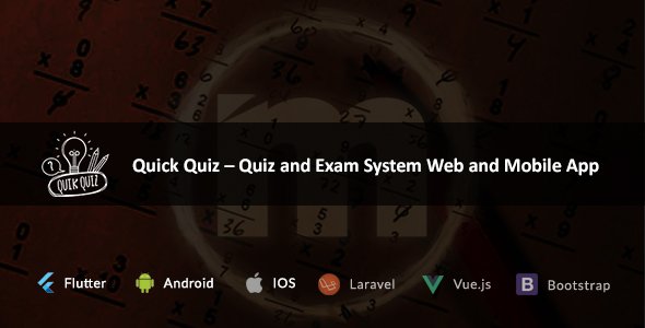 Quick Quiz – Quiz and Exam System Web and Mobile App Flutter Books, Courses &amp; Learning Mobile App template