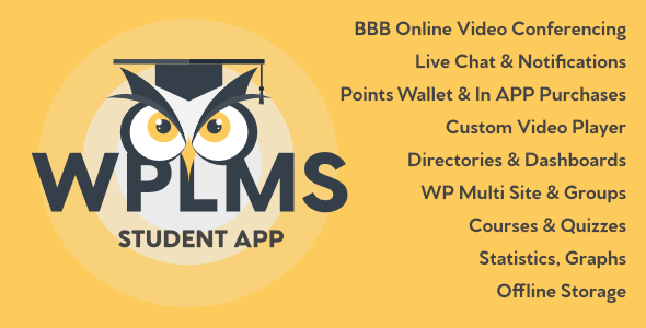 WPLMS Learning Management System App for Education & eLearning Ionic Books, Courses &amp; Learning Mobile App template