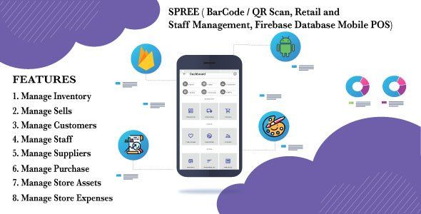 SPREE (Retail and Staff Management, Firebase Database Mobile POS) Flutter Ecommerce Mobile App template