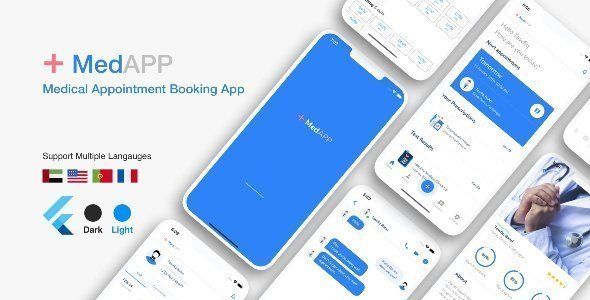 Flutter MedAPP: Medical Appointment Booking App UI Flutter Travel Booking &amp; Rent Mobile App template