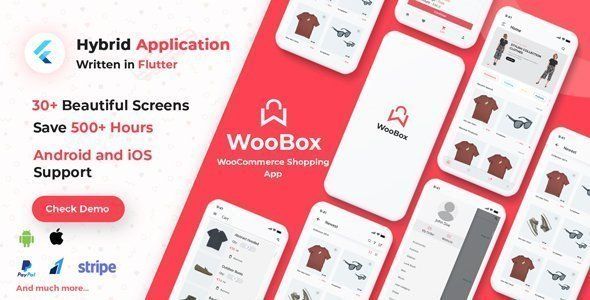 WooBox - WooCommerce Flutter E-commerce Full Mobile App Flutter Ecommerce Mobile App template