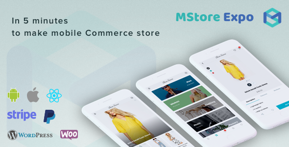 Mstore Expo - Complete React Native template for WooCommerce React native Ecommerce Mobile App template