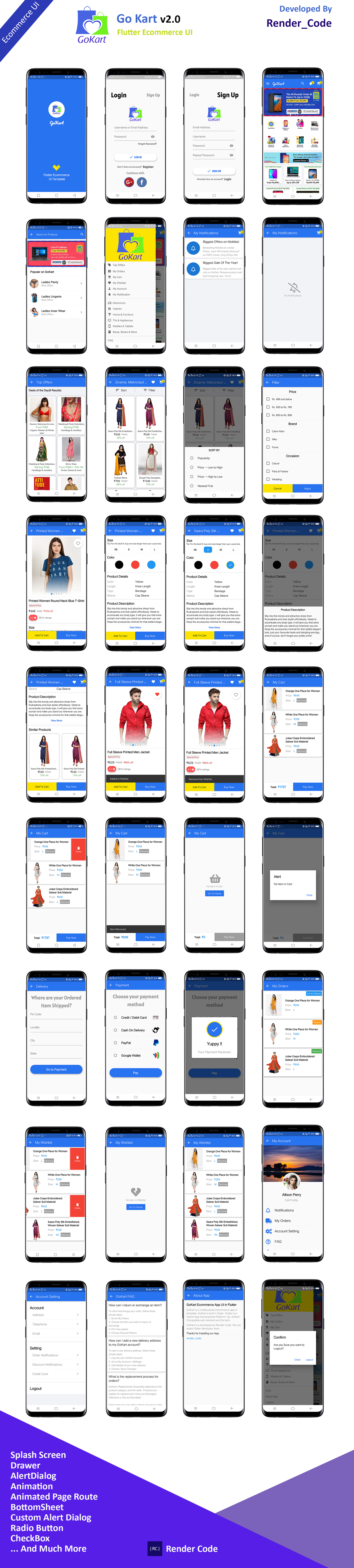 Flutter E-commerce App UI Kit - GoKart - 6