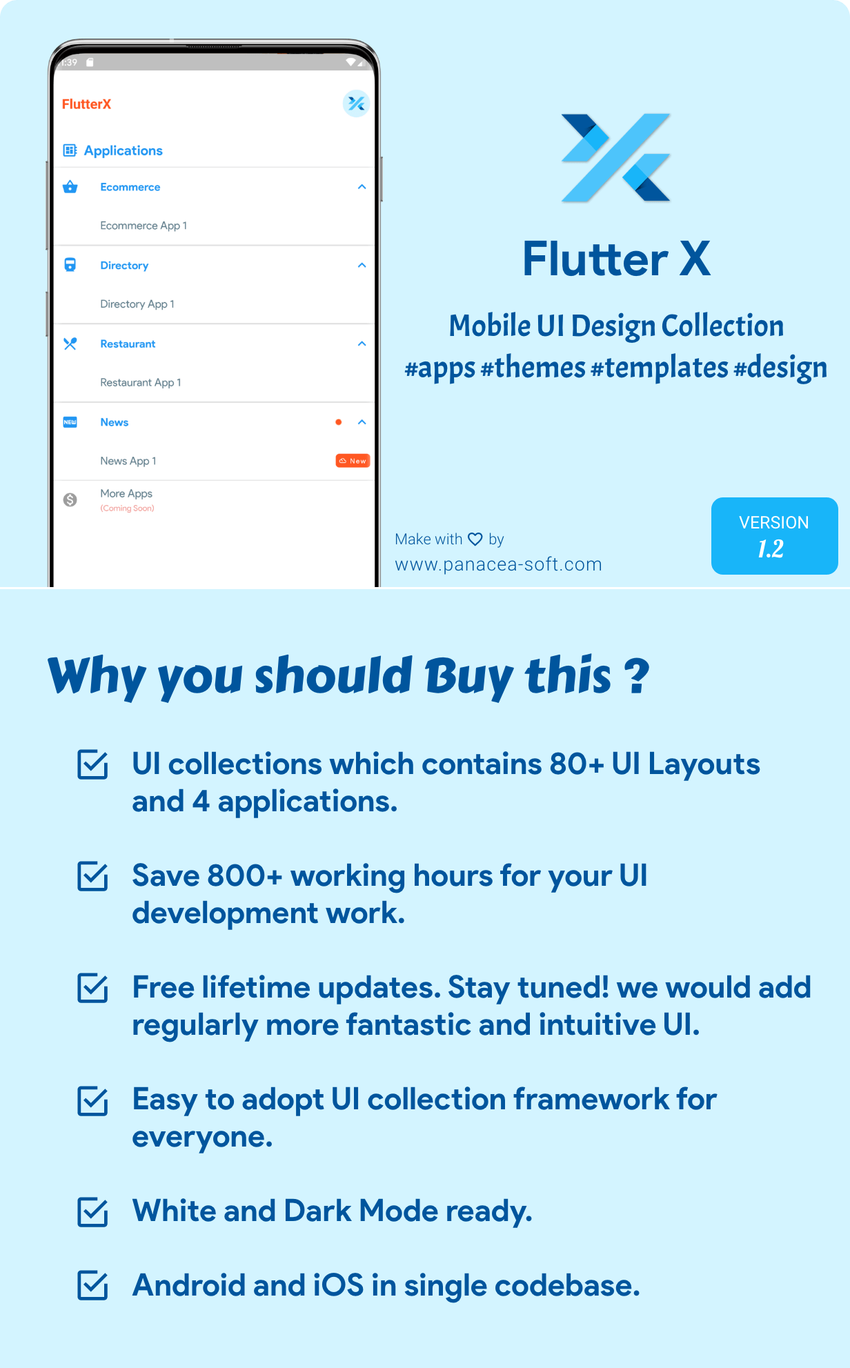 FlutterX (Flutter UI Kits Widgets and Template Collection For iOS & Android) 1.1 - 5