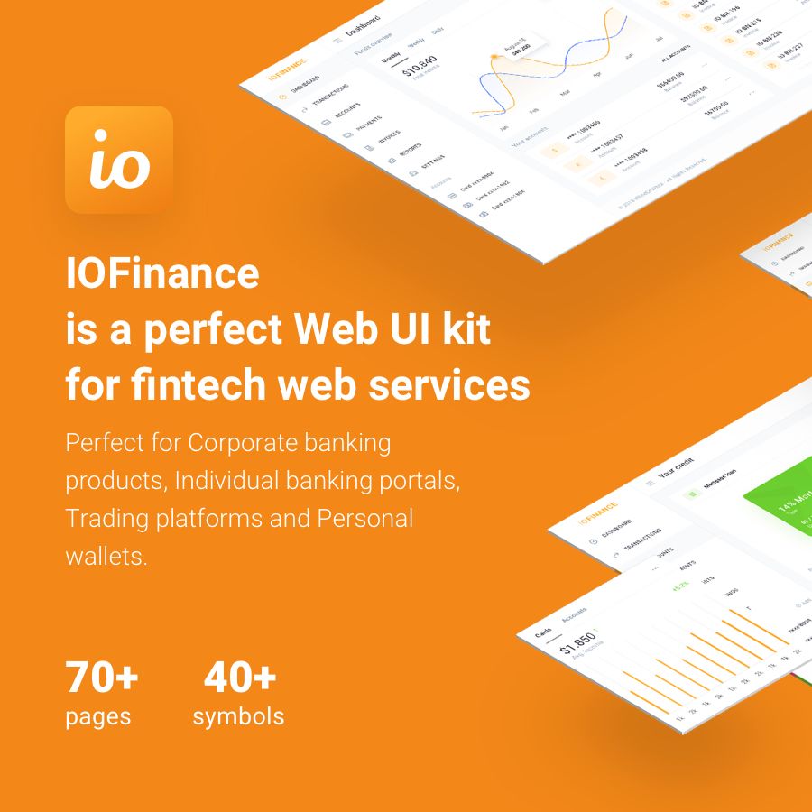 IOFinance - UI Kit for Finance, Banking and Wallet Websites - 2