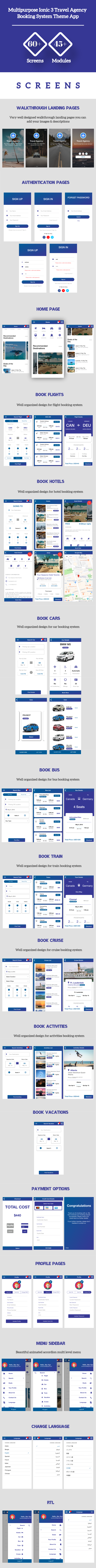 Ionic 3 Travel Agency Booking System Theme App Supports Multi Language - 2