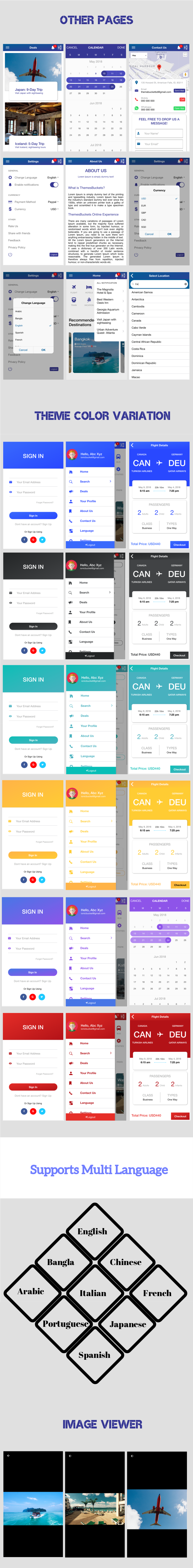 Ionic 3 Travel Agency Booking System Theme App Supports Multi Language - 3