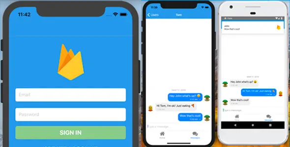 React Native Redux Firebase Chat React native Chat &amp; Messaging Mobile App template