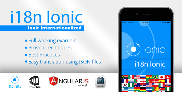 i18n Ionic - Full Application Ionic  Mobile App template