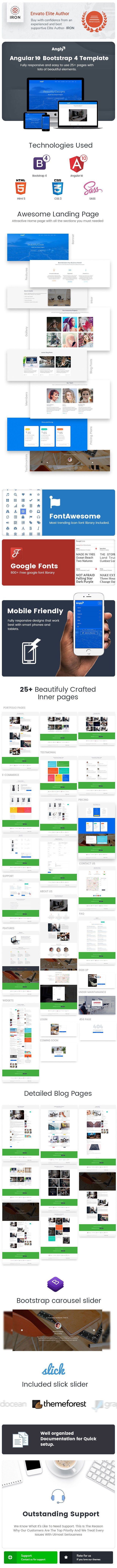 Angly - Angular 8 Bootstrap 4 Multipurpose Site Template - 2