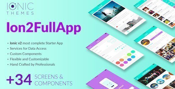 Ion2FullApp - Full Ionic Template for Ionic 3+ Ionic Social &amp; Dating Mobile App template