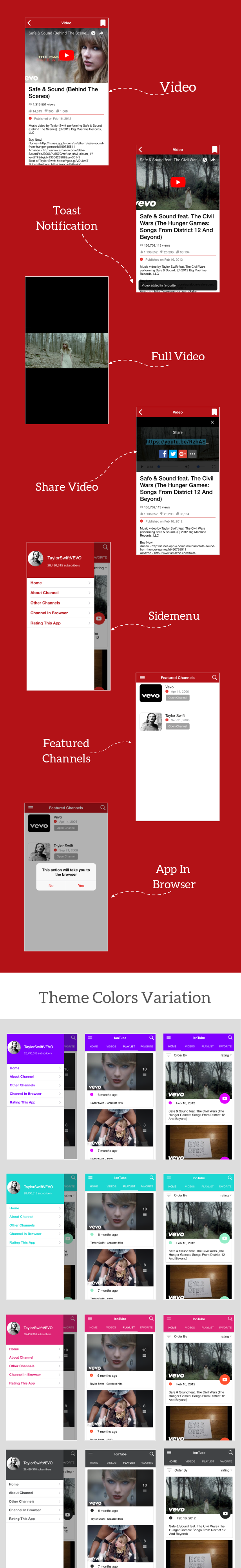 IonTube - Youtubers Youtube Channel Ionic 3 App - 3