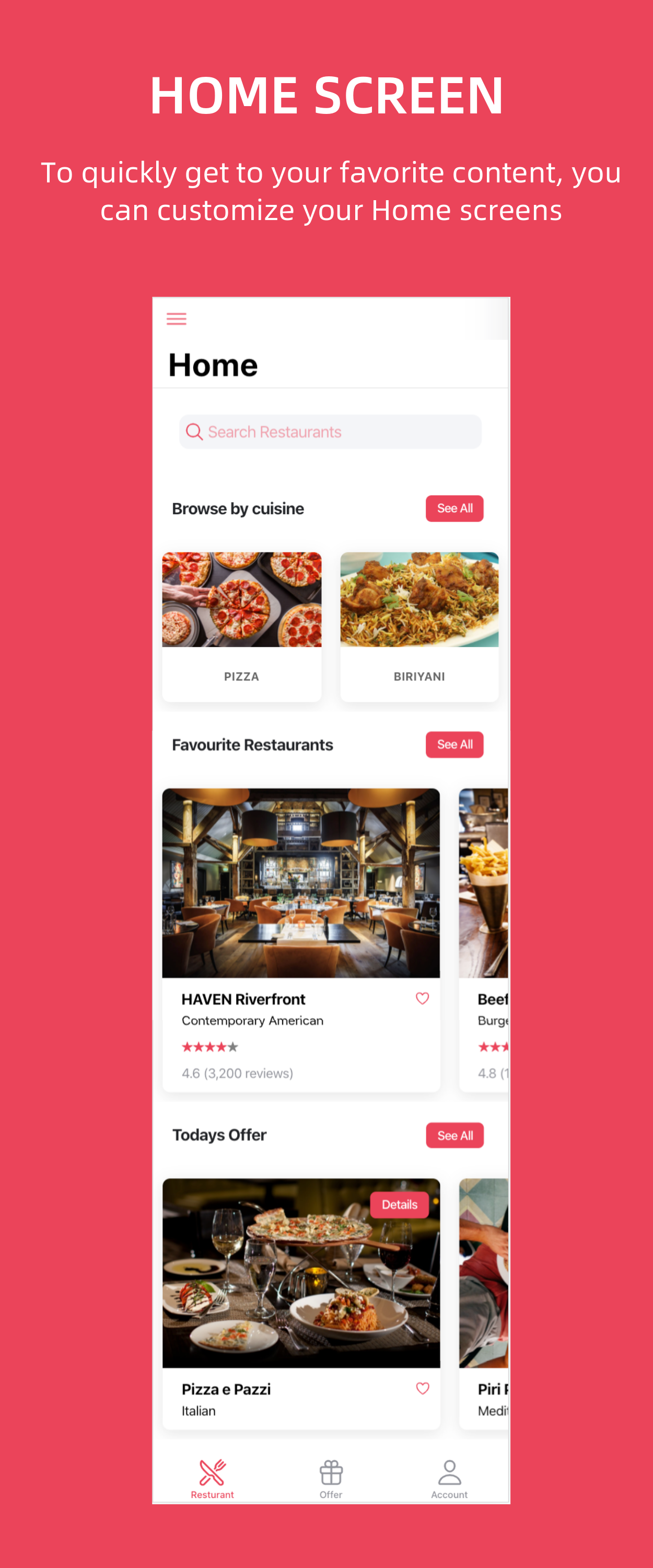 Restaurant and Food Delivery Ecommerce App (Ionic5 & Capacitor) Template UI - 6