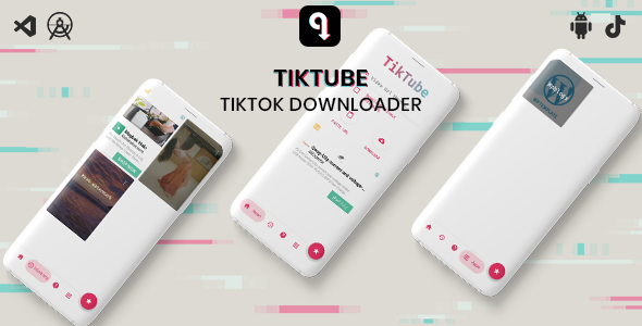Tiktube Tiktok video downloader (No Watermark) Flutter Music &amp; Video streaming Mobile App template