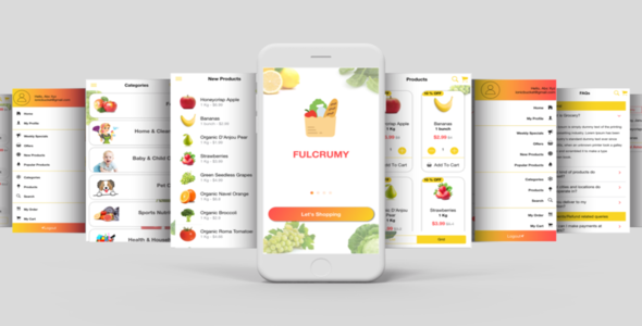 Complete Multipurpose eCommerce Template UI Grocery App Supports Multiple Language i18n Ionic Ecommerce Mobile App template