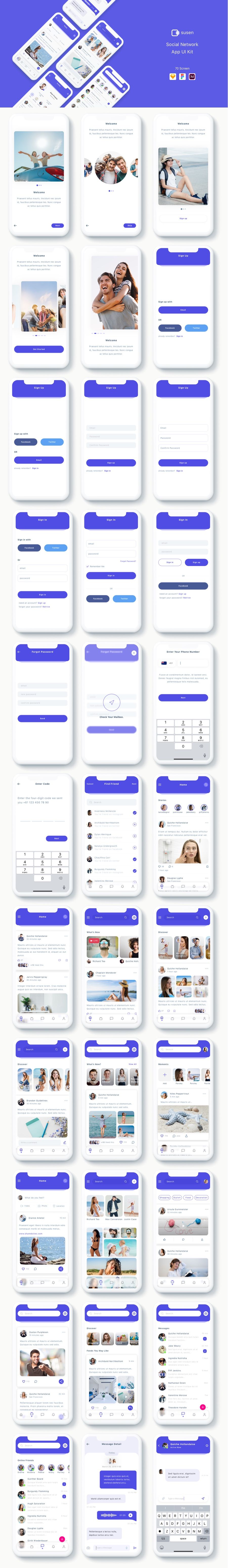 Susen - Social Network App UI Kit - 2