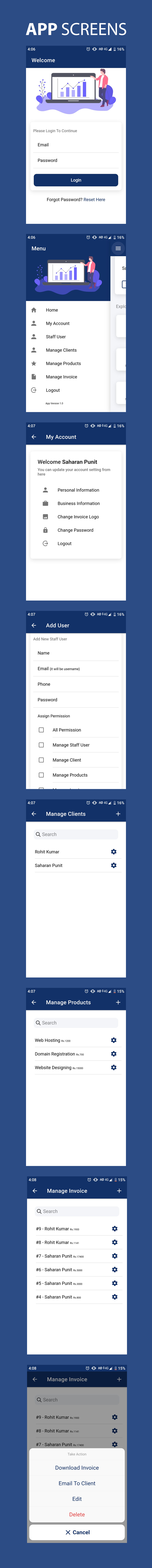BMS : Billing Management System Ionic 5 Android + ios Ready to use app - 3