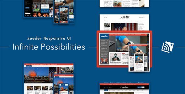4eeder - A Responsive Web UI Kit  News &amp; Blogging Design Uikit