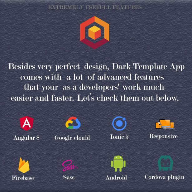 Ionic 5 / Angular 8 Dark UI Theme / Template App | Starter App